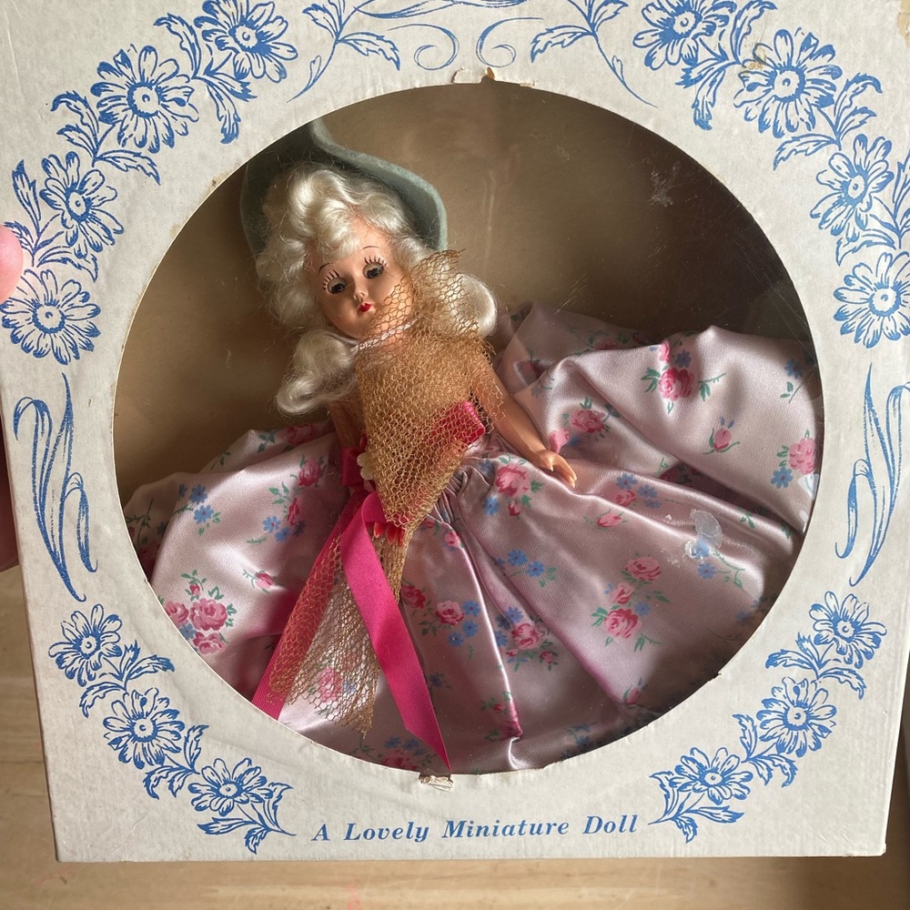 Vintage A Lovely Miniature Doll Movable Head, Arms & Eyes
